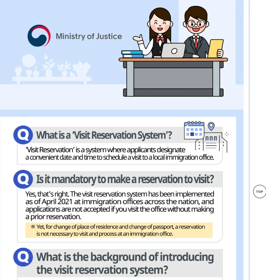 The Ministry of Justice Q&amp;A on the visit reservation system